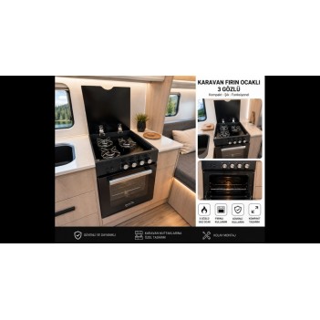 Karavan Univercal Triplex  Üç Gözlü  Ocaklı Fırın Gazlı (11019)