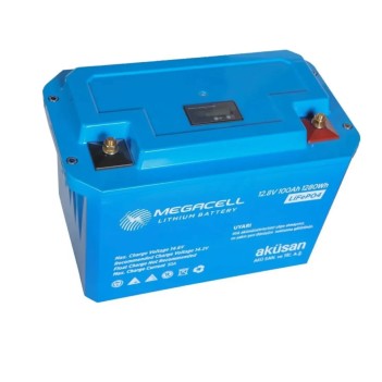 Megacell 12.8v 100ah (bluetooth) Lifepo4 Lityum Demir Fosfat Akü(abs Kasa) (19012)