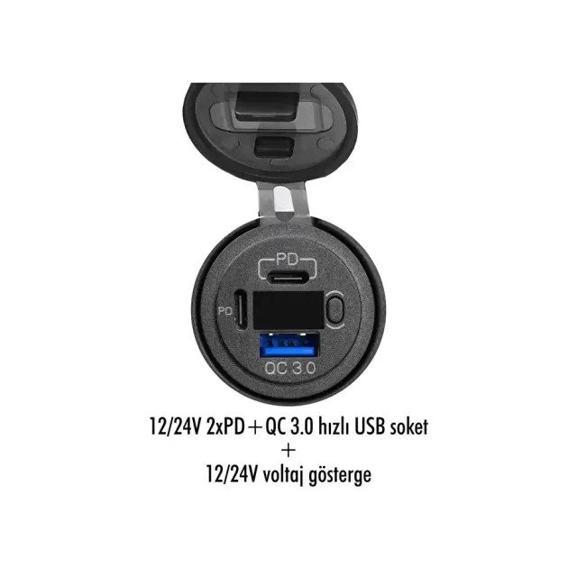 7 Li Kontrol Paneli Siğortalı + Çakmaklık Ve Usb Tycp