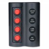 Bfy Marin Sigortalı Switch Panel 4 Lü Kırmızı Butonlu (7007)
