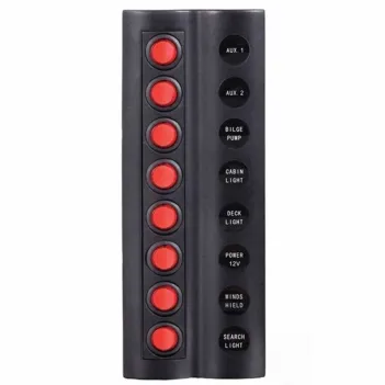 Bfy Marin Sigortalı Switch Panel 8 Li Kırmızı Butonlu (7009)