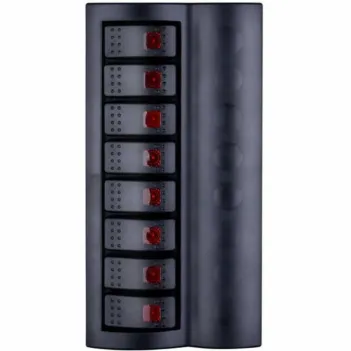 Bfy Otomatik Sigortalı Ve Işıklı Switch Panel 8 Li Siyah Butonlu (7012)