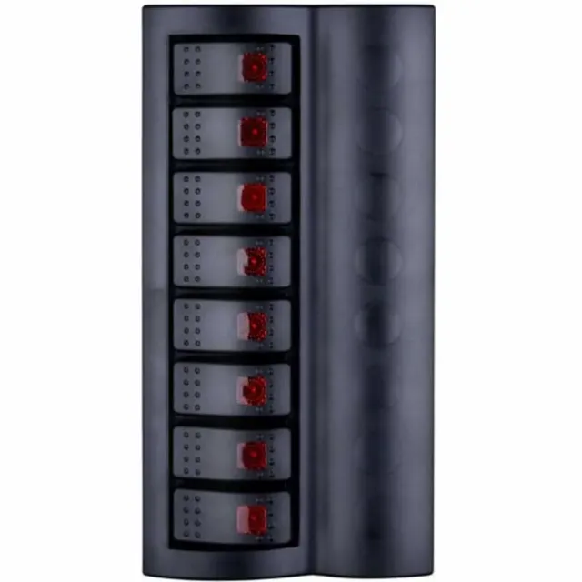 Bfy Otomatik Sigortalı Ve Işıklı Switch Panel 8 Li Siyah Butonlu (7012)