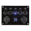 Switch Panel, 5 Anahtarlı, Voltmetre Ve Usb Şarjlı (7013)