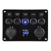 Switch Panel, 5 Anahtarlı, Voltmetre Ve Usb Şarjlı (7013)