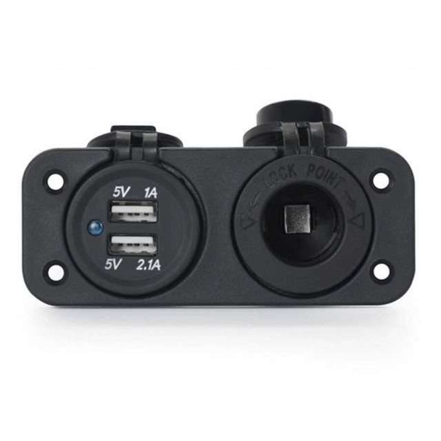 Marin Tip Usb Ve 12v Çakmak Şarj Soketi (7016a)