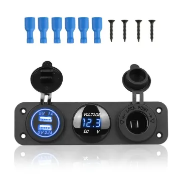 Usb Voltmetre Şarj Soketi 3'lü Set (7018)