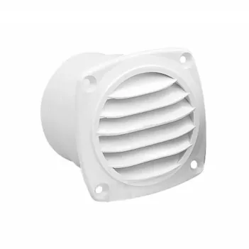 Havalandırma Kapağı 100 Mm Menfez Hortum Girişli Beyaz (8013a)