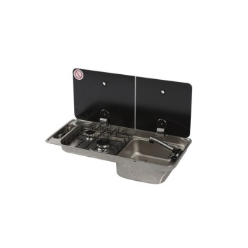 Can Fl1401 Çift Ocaklı Evye Sol Ocak-sağ Evye Sifon Dahil Musluk Hariç (10008)