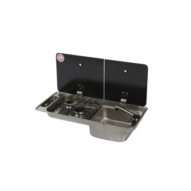 Can Fl1401 Çift Ocaklı Evye Sol Ocak-sağ Evye Sifon Dahil Musluk Hariç (10008)