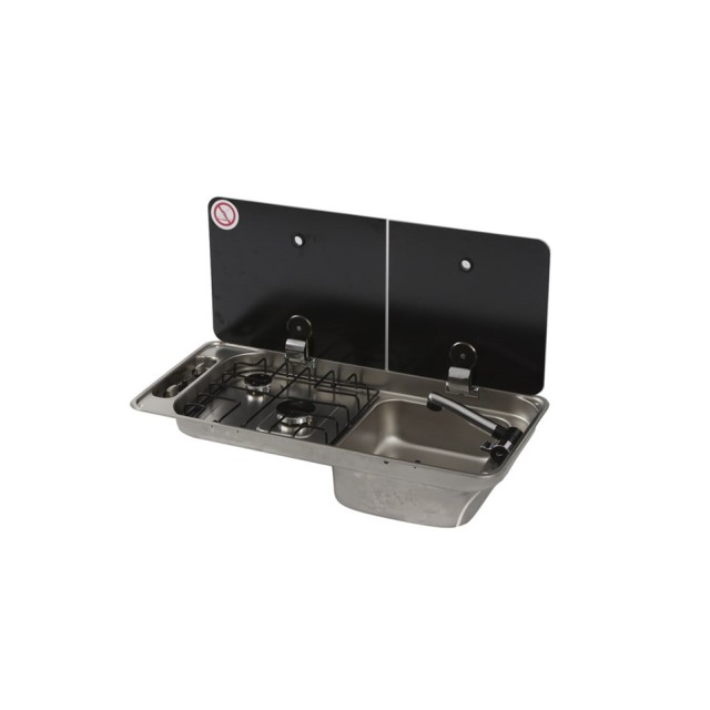 Can Fl1401 Çift Ocaklı Evye Sol Ocak-sağ Evye Sifon Dahil Musluk Hariç (10008)