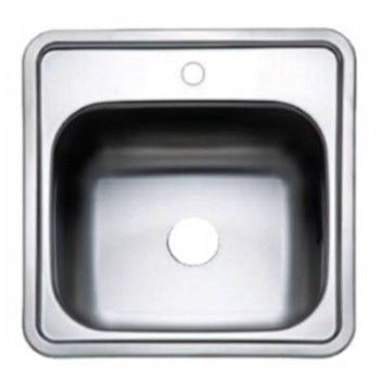 Tekne - Karavan Krom Kare Evye, Musluk Delikli 38x38 Cm (11026)