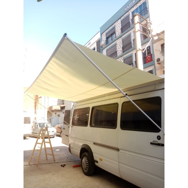2.50 Mt Elektrikli Karavan Tente 2.40 Açılır 220 Volt (23007)