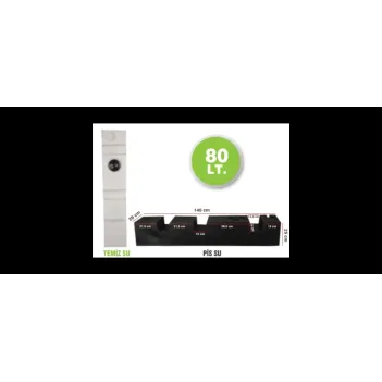 Karavan Su Deposu 80 Lt Temiz Su  Beyaz (32008)