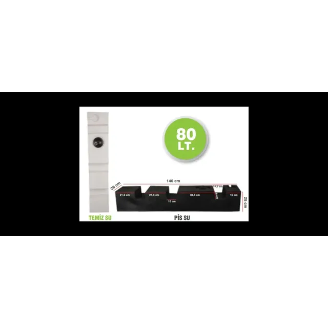 Karavan Su Deposu 80 Lt Temiz Su  Beyaz (32008)