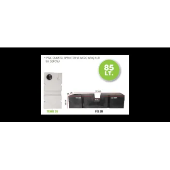 Karavan Su Deposu 85 Lt Pis Su  Siyah (32009)