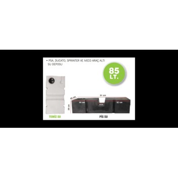 Karavan Su Deposu 85 Lt Pis Su  Siyah (32009)