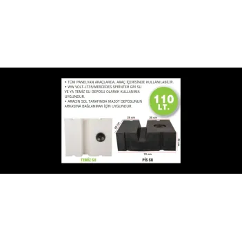 Karavan Su Deposu 110 Lt Temiz Su  Beyaz (32016)