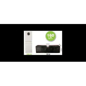 Karavan Su Deposu 160 Lt Temiz Su  Beyaz (32022)