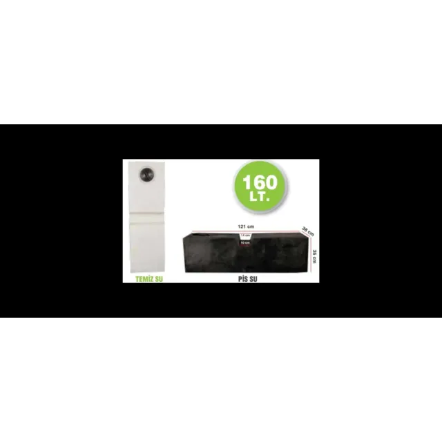 Karavan Su Deposu 160 Lt Temiz Su  Beyaz (32022)