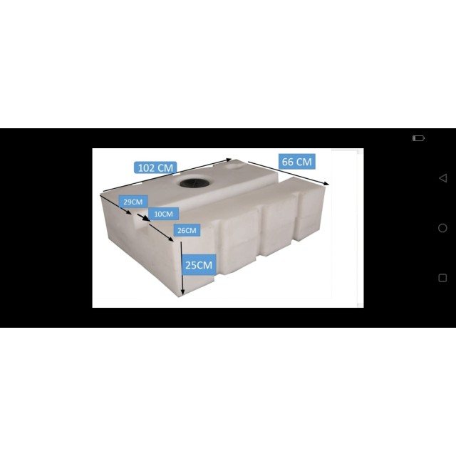 Karavan Su Deposu 165 Lt Atık Su  Siyah (32023)