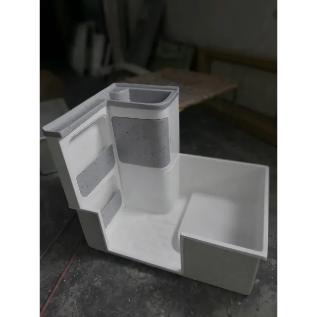 Banyo Duş Teknesi Dolap Lavabo Dahil Gri 75 X 110 (25001g)