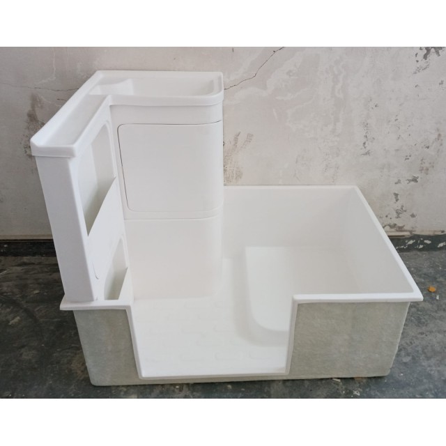 Banyo Duş Teknesi Dolap Lavabo Dahil Siyah 75 X 110 (25001s)