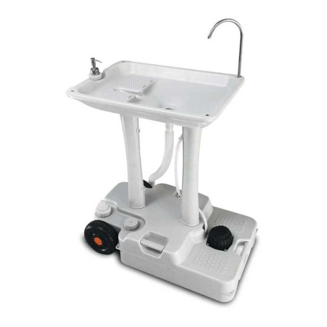 Porvaletti Tekerlekli Portatif Lavabo, 30l Temiz Su Tanklı (5011)