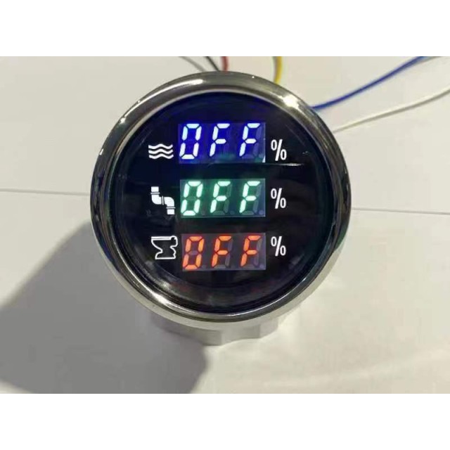 3 Lü Dijital Gösterge Temiz Su Pis Su Gri Su (1023)