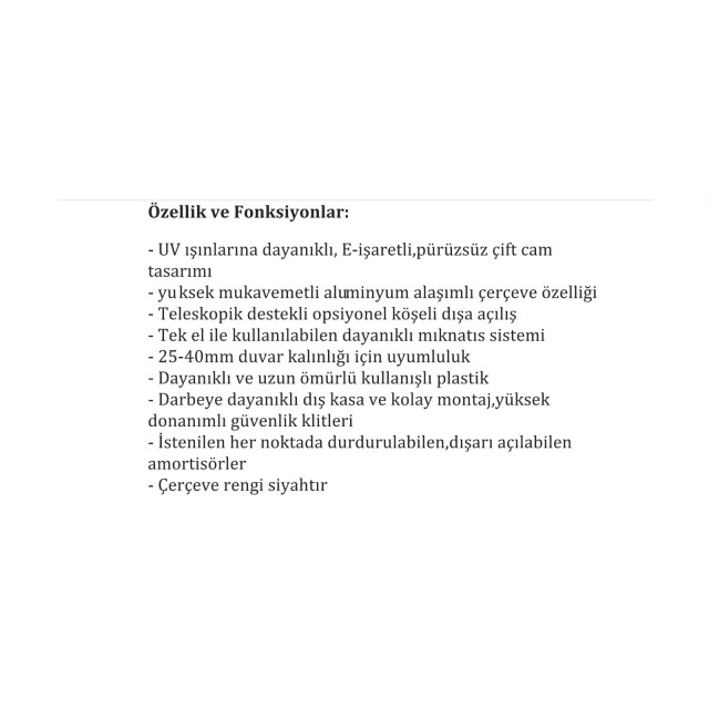 Einstein 30 X 70 Karavan Penceresi Pleksi Çift Katlı İçe Bombeli (31002)