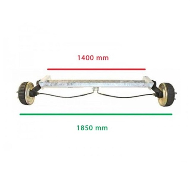 Knott 1050 Kg Torsiyonlu Aks Frenli Dingil 1400 Mm 4 Bijon (15017)