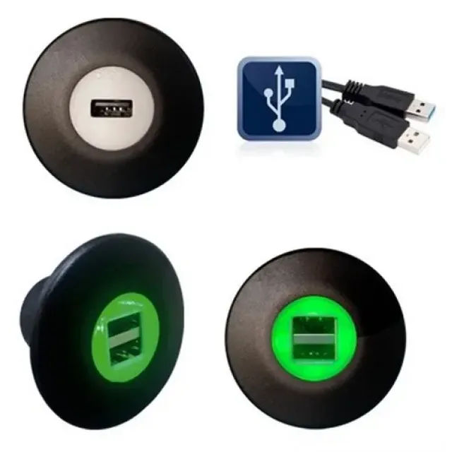 Usb Soket Yuvarlak Eco (7016)
