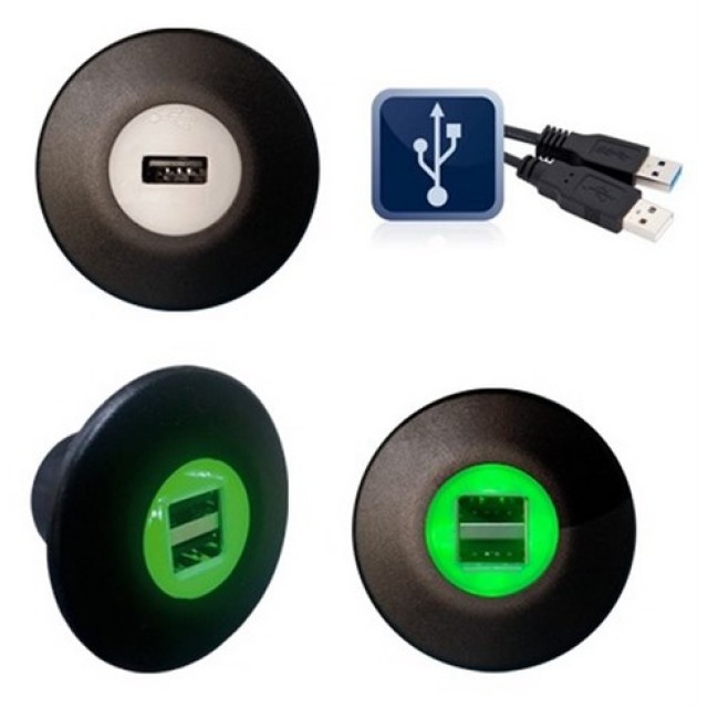 Usb Soket Yuvarlak Eco (7016)