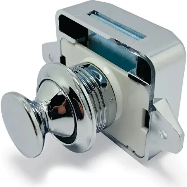 Basçek Dolap Kilidi Parlak 26 Mm Büyük Boy (9002)