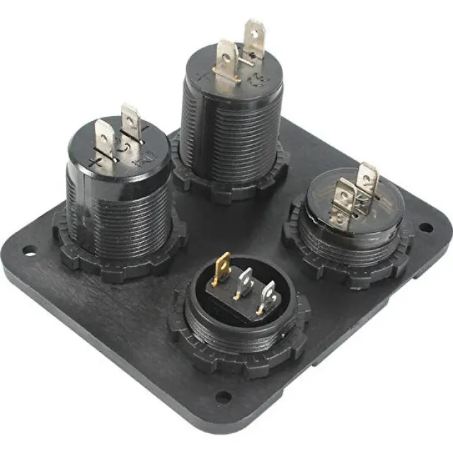 Usb Şarj Soketi Voltmetre Çakmaklık On Of Düğmeli (7019)