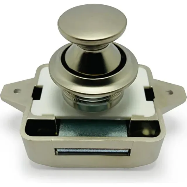 Basçek Dolap Kilidi Mat 26 Mm Büyük Boy Yuvarlak (9001)