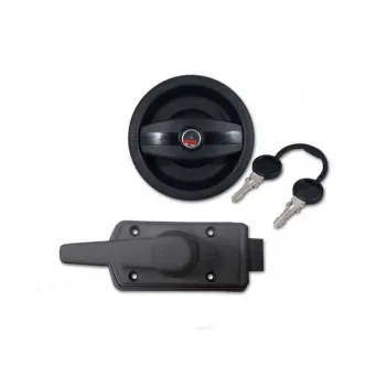 Karavan Kapı Kilidi  Siyah Dairesel Sağ Açılır Kapılara Uyumlu (9020)