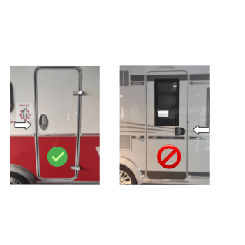 Karavan Kapı Kilidi  Siyah Dairesel Sağ Açılır Kapılara Uyumlu (9020)