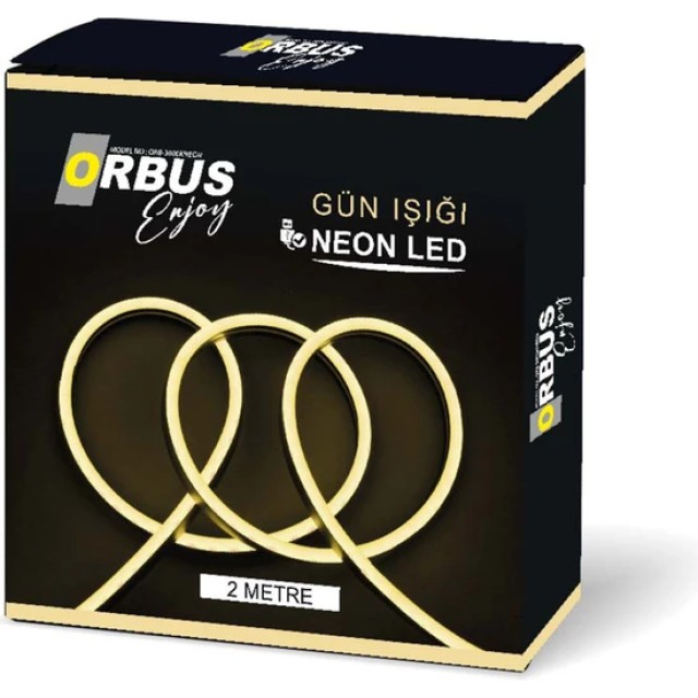 Orbus Neon Şerit Led 3000k Gün Işığı 2 Metre Usb'li (y6029)