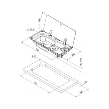 1780 Can Kombinasyonlu Ocak Evye Musluk Hariç (10007a)