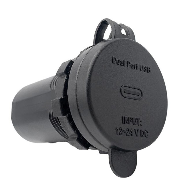 Usb + Type-c + Voltmetre 12-24v Şarj Soketi (7017c)