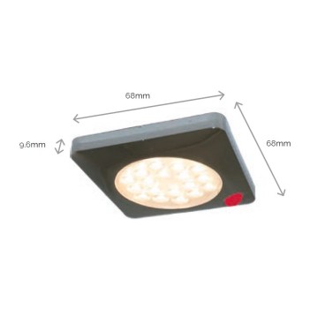 Karavan Tavan  Düğmeli  Spot Led 12 Volt  Bono (6013a)