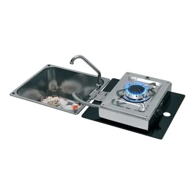 Gizli Kombinasyonlu Kare Ocak & Eviye Soğuk Musluklu (y10005a)