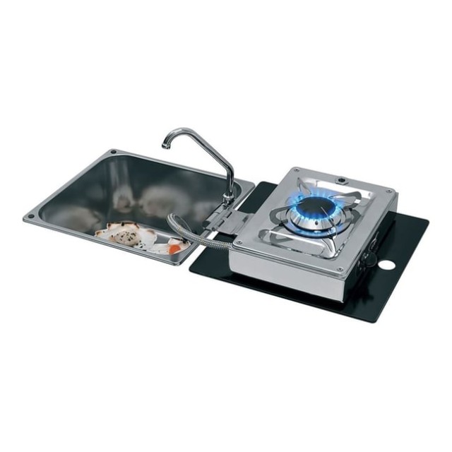 Gizli Kombinasyonlu Kare Ocak & Eviye Soğuk Musluklu (y10005a)