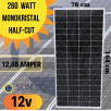 Suneco 260 W Half Cut Watt Monokristal Solar Güneş Paneli A Sınıf 12 Volt (19004a)