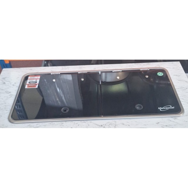 Karavan Univercal İkili Çift Cam Kapaklı Kombinasyon Ocak Evyeli 78x36 (11017c)