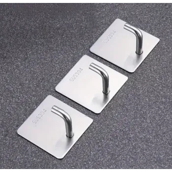 Duvar Askısı  Dayanıklı Paslanmaz Çelik Yapışkanlı 3 Adet (17023a)