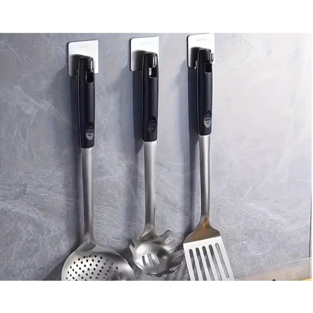 Duvar Askısı  Dayanıklı Paslanmaz Çelik Yapışkanlı 3 Adet (17023a)