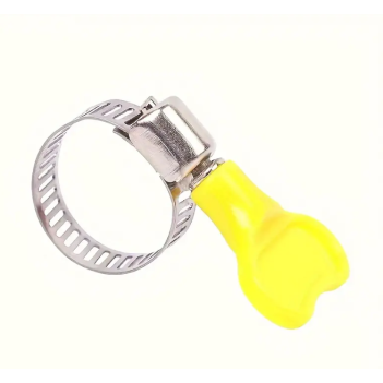Paslanmaz Çelik Hortum Kelepçeleri Sarı Plastik Saplı (28015)
