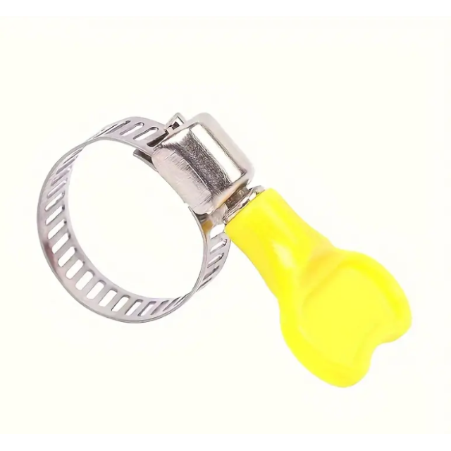 Paslanmaz Çelik Hortum Kelepçeleri Sarı Plastik Saplı (28015)